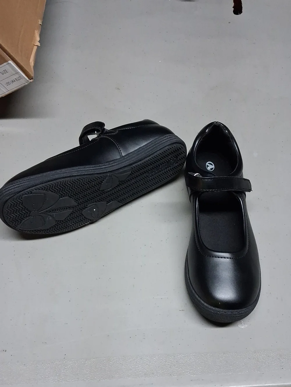 Girls' Black Mary Jane School Shoes with Strap